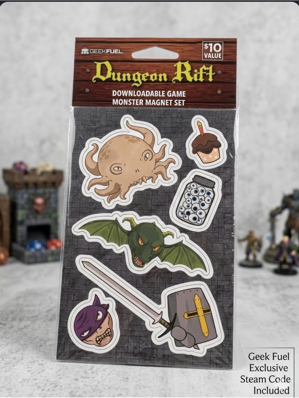 NEW Dungeon Rift Game + Monster Magnet Set Geek Fuel Exclusive Steam Code
